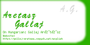 aretasz gallaj business card